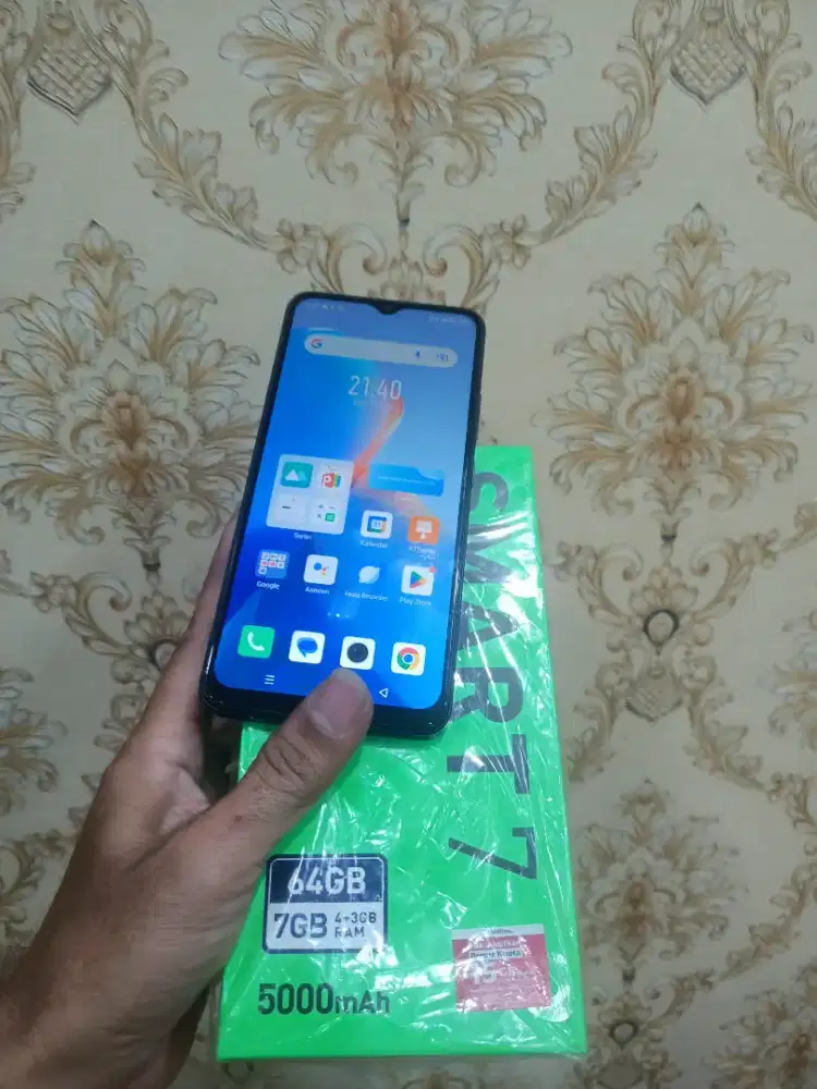 Infinix smart 7 ram 4+3/64 normal semua nya lkp