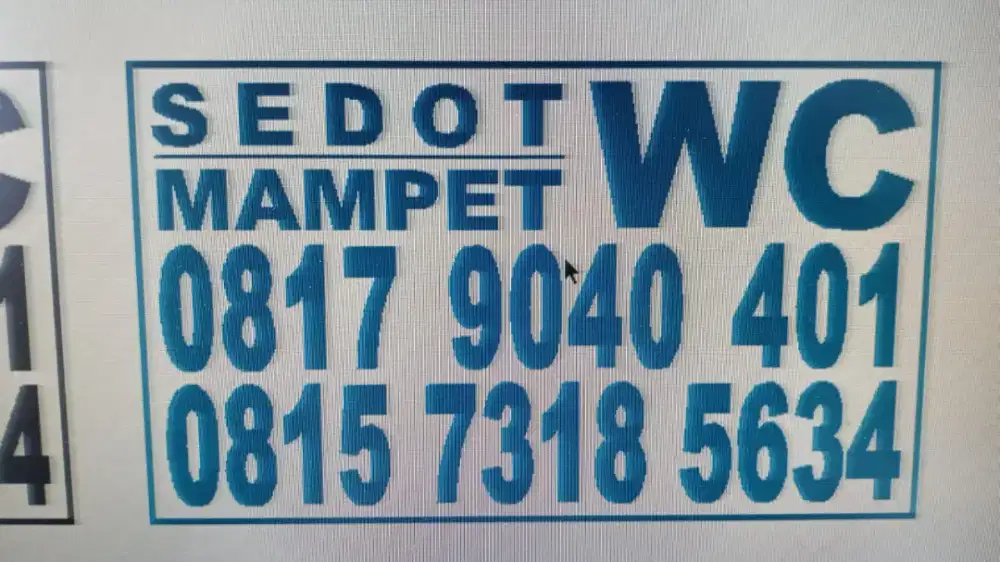 Jasa sedot WC dan saluran mampet