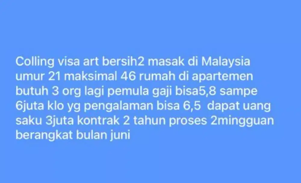 Selama iklan masih ada loker masih ada yuuk buruan DM saya
