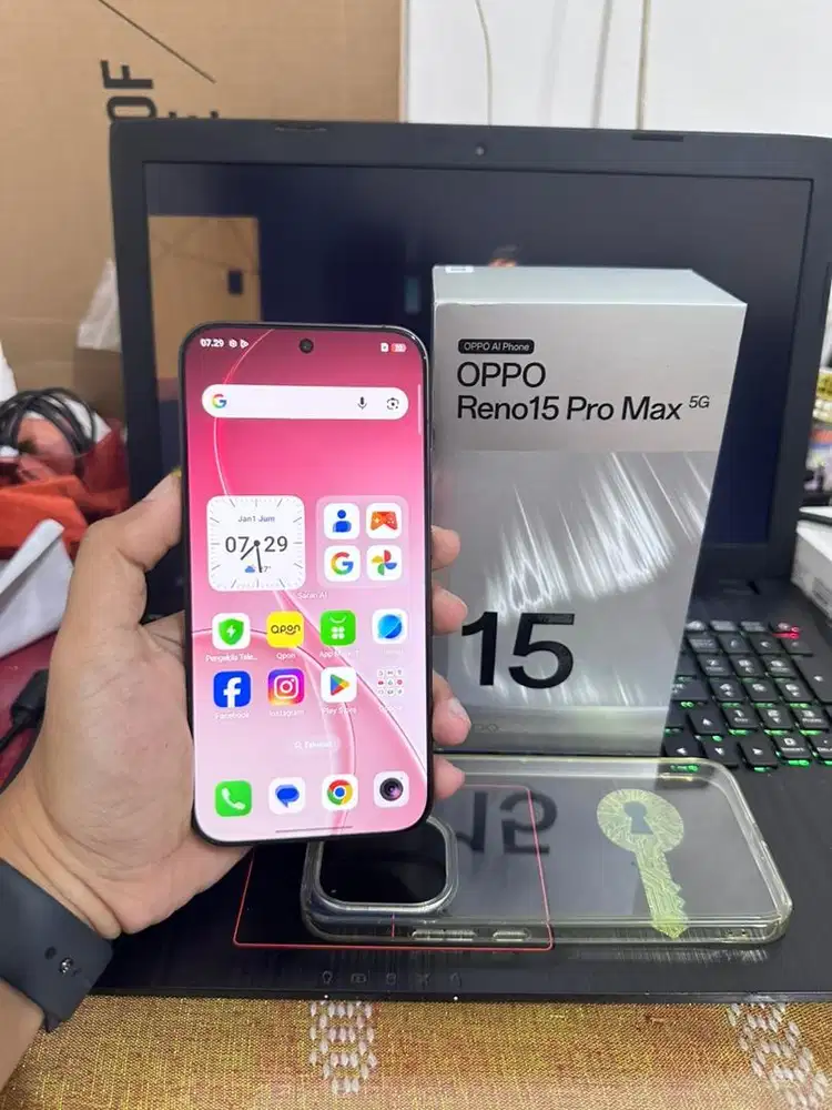 OPPO RENO 15 PROMAX 12+12/512 GB FULLSET GARANSI 10 BULAN LAGI