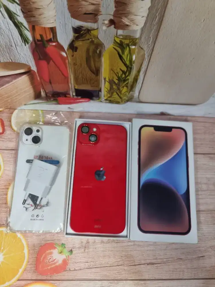 Jual hp siap pakai Iphone 14 Plus 128Gb ibox performa joss