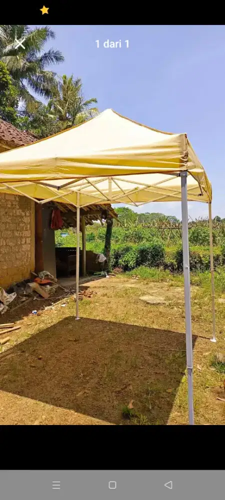 Tenda cream ukuran 200 x 200
