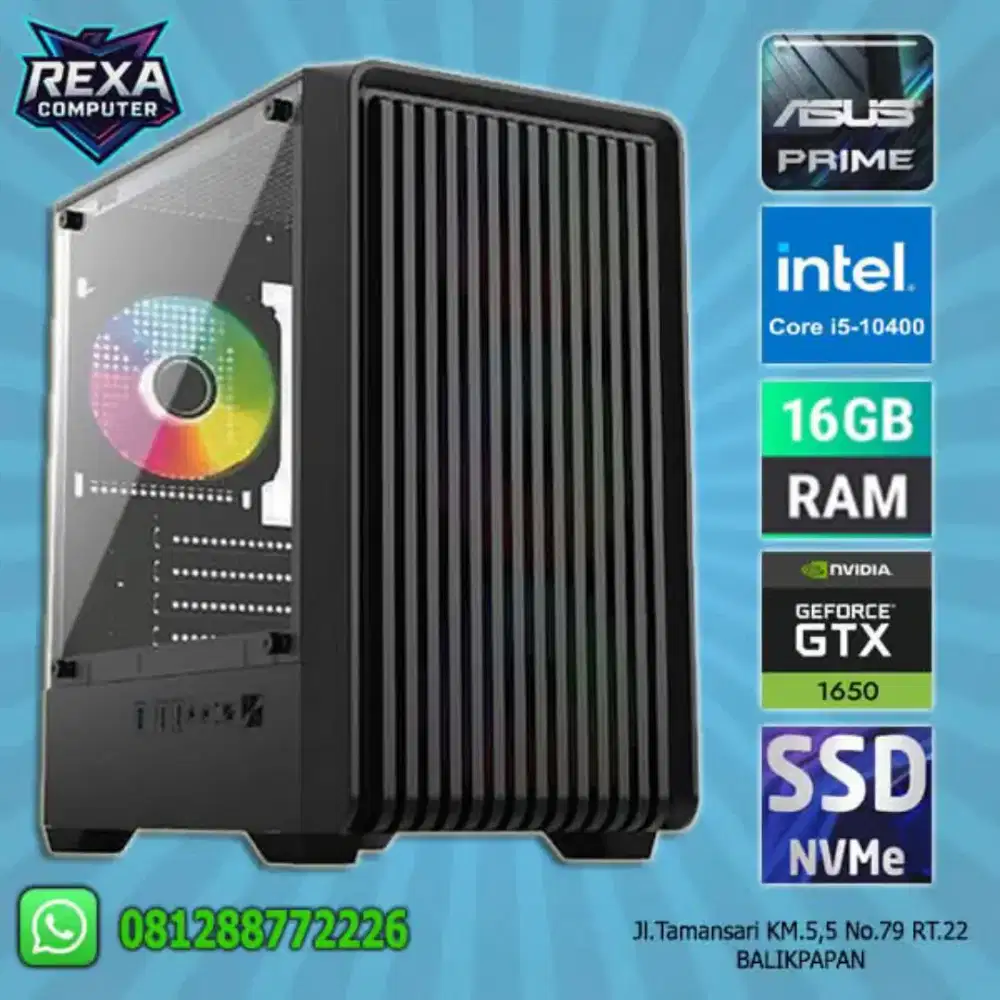 CPU Core i5 Gen10 VGA GTX 1650
