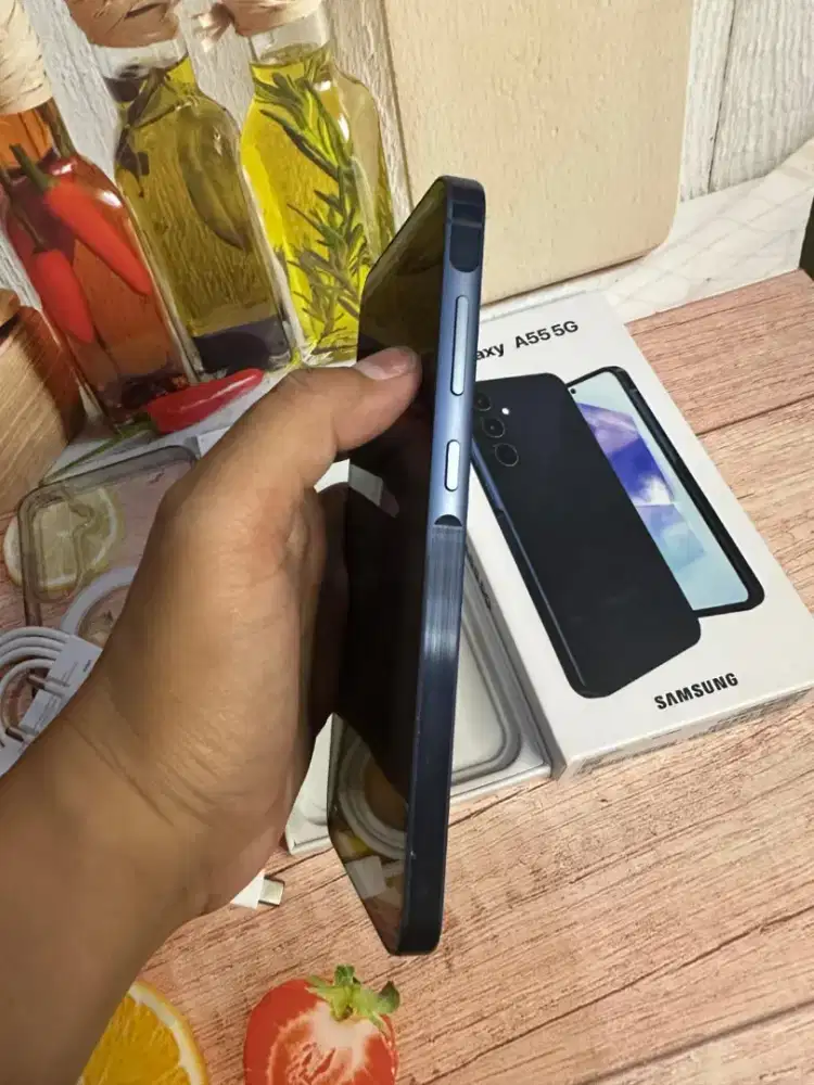 Jual hp likenew samsung A55 5G 8/256 istimewa grns resmi  free ADAPTOR