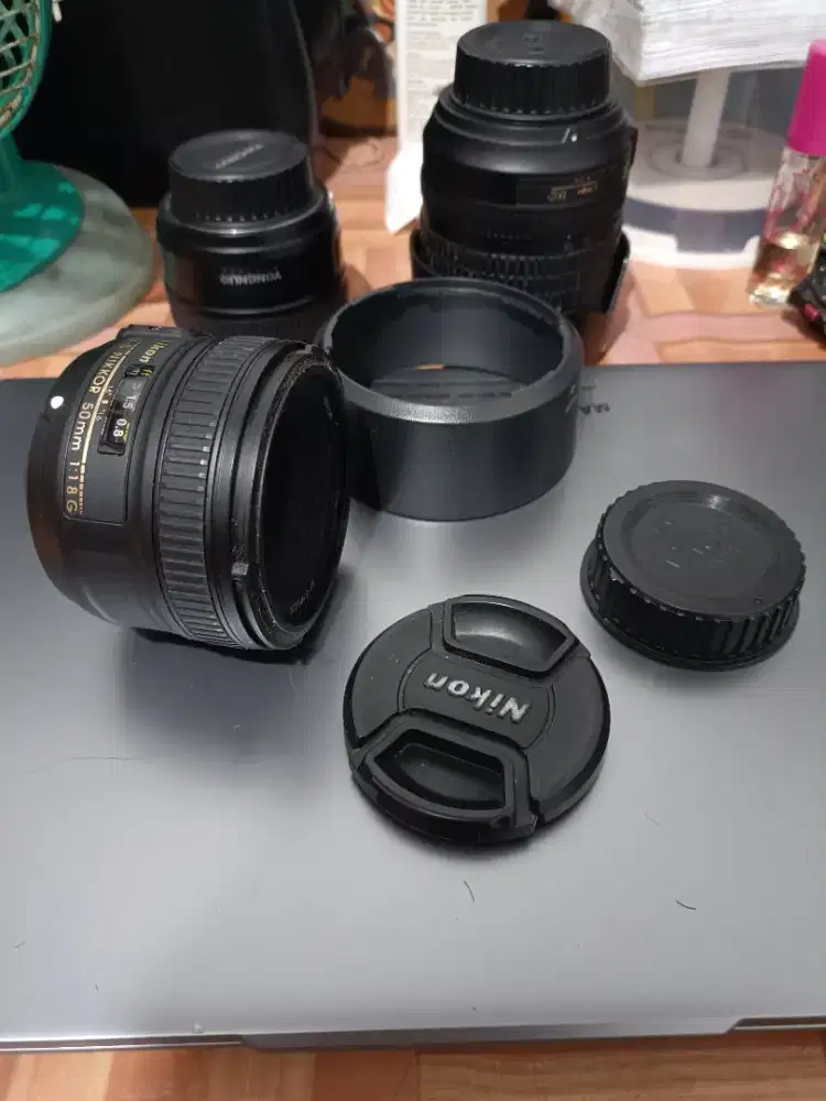 Lensa nikon afs 50mm f1.8 yongnuo 35mm f2 bukan canon bukan sony