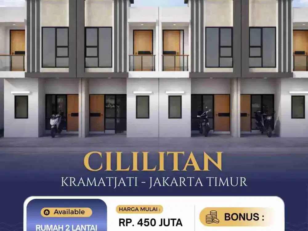 Jual Rumah Baru Murah Siap Huni Di Cililitan Jakarta Timur Cluster (Akses Motor)