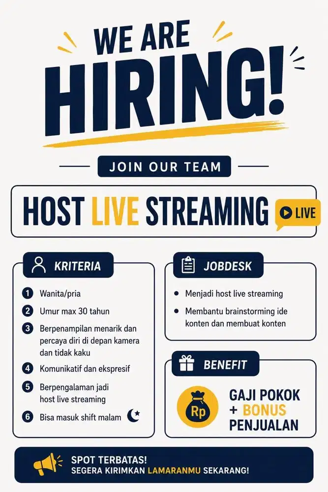 DICARI HOST LIVE STREAMING