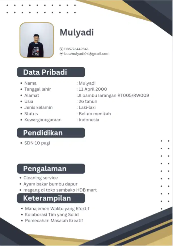 Siap berkerja dengan full time