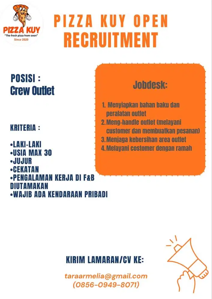 Lowongan kerja crew outlet