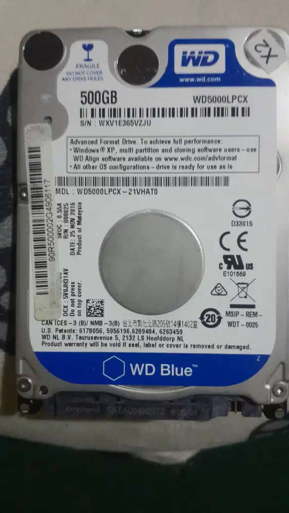 Hard Disk 2.5 WD Blue 500 GB