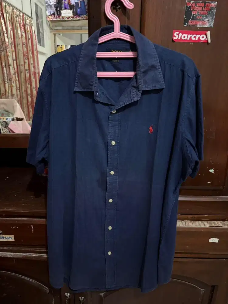 Kemeja Polo Biru Dongker Size XXL Original