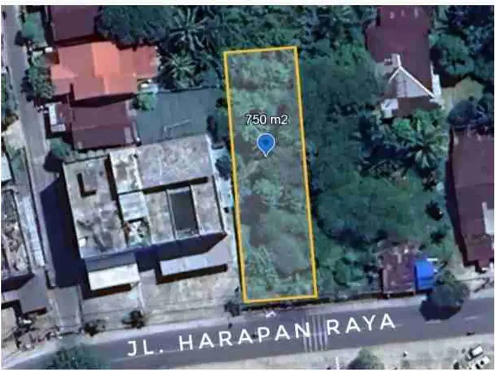 TANAH SHM 750M² DI JALAN HARAPAN RAYA, LOKASI STRATEGIS