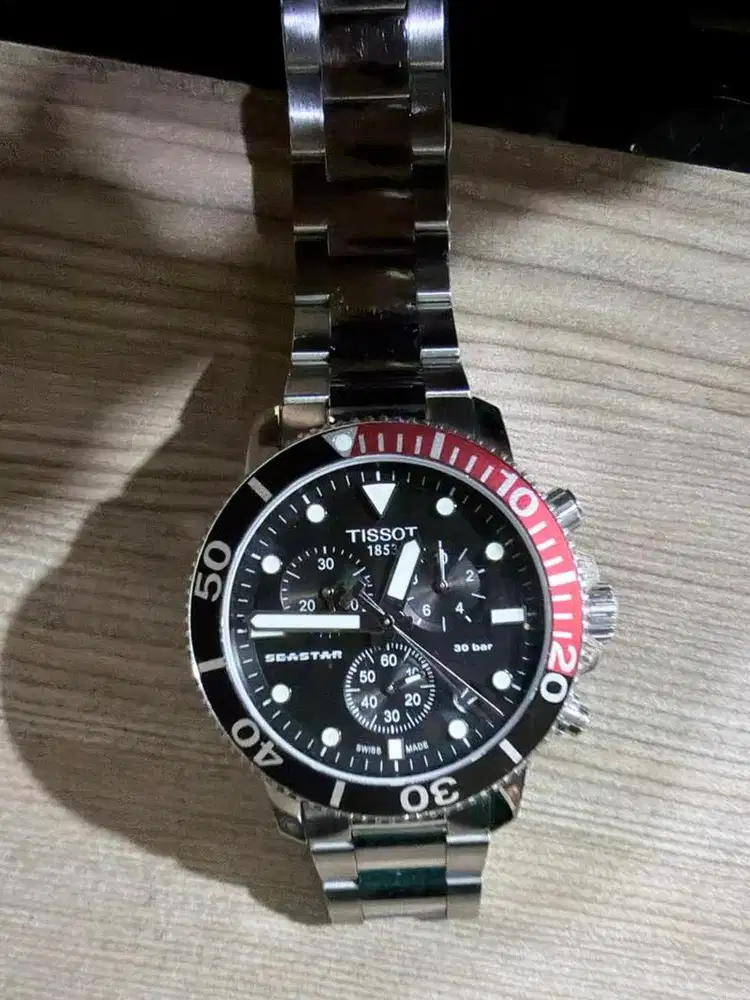 Tissot Seastar 1000 Chronograph 45.5mm T-sport Black dial Stainless