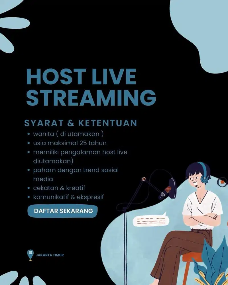 LOWONGAN KERJA HOST LIVE STREAMING