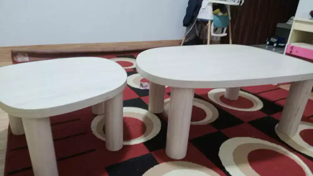 Jual set meja tamu nordia krem 2 buah