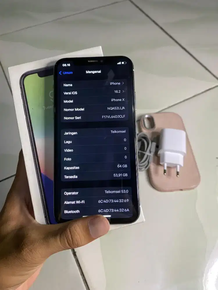 iphone x silver 64gb ex inter