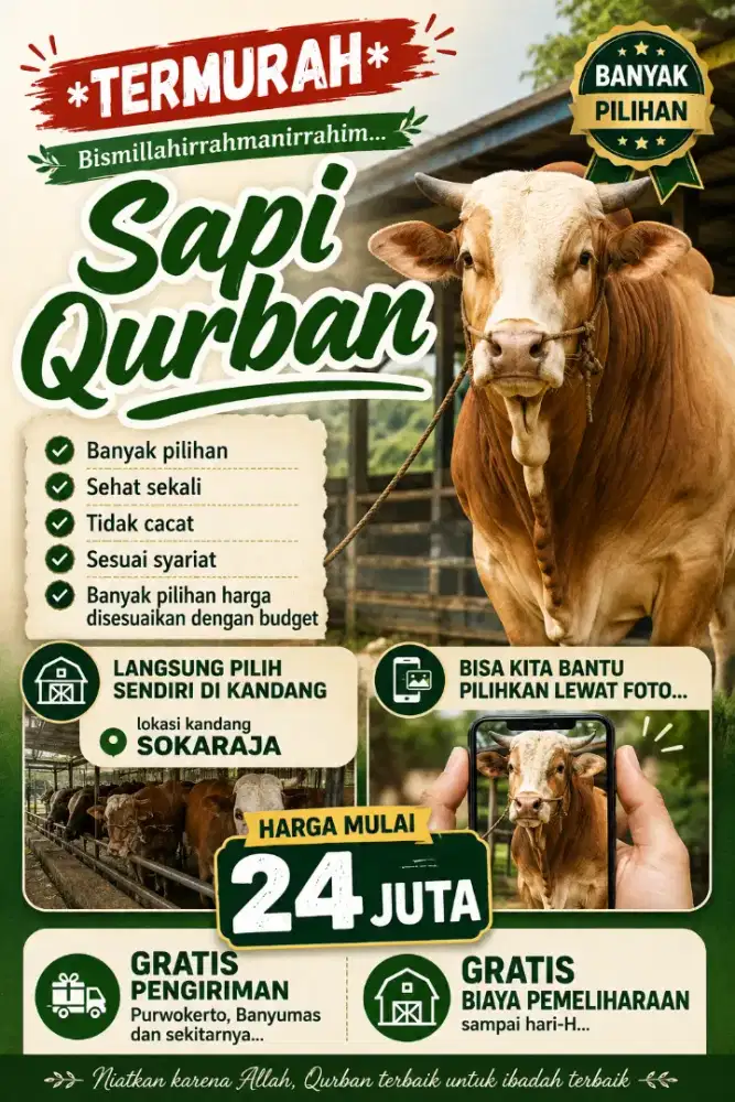 Sapi Qurban Gratis Ongkir