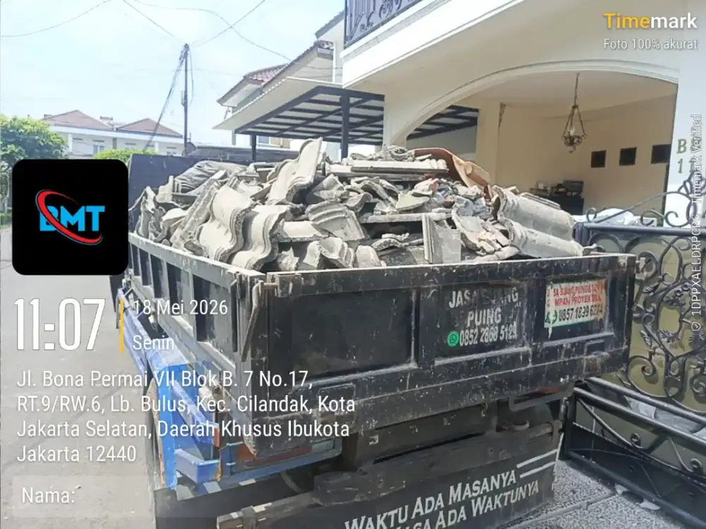 Jasa buang puing dan buang sampah