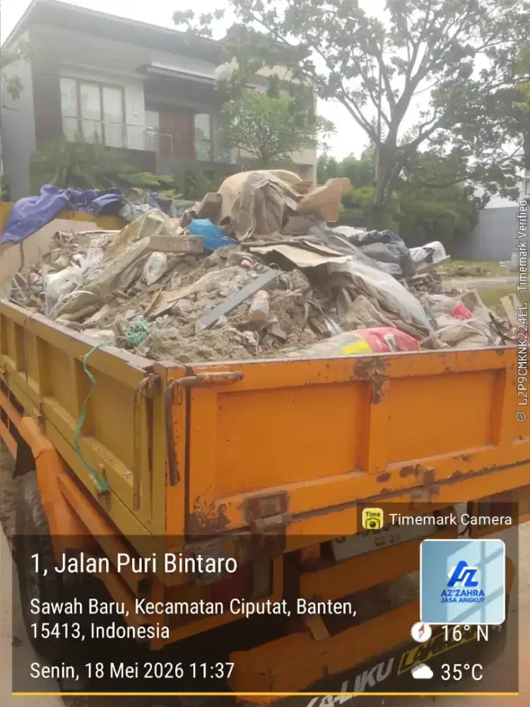Jasa angkutan puing dan buang sampah