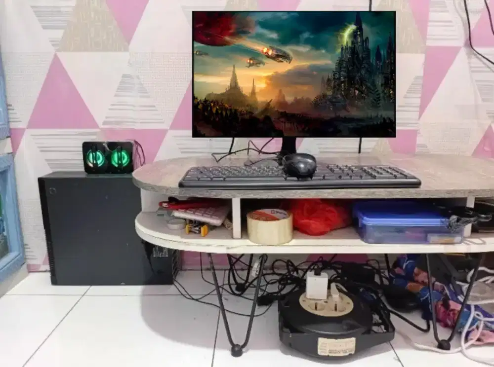 PC GAMING FULSET + LCD + RAM 8 GB + VGA 1 GB + HD 500 GB + GAMES APP