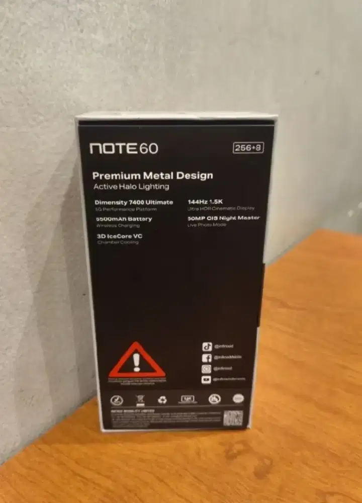Infinix note 60 - Hitam - 8/256 GB