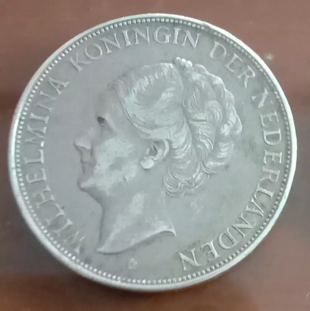 Coin Perak  2,5 Gulden Ratu Wilhelmina