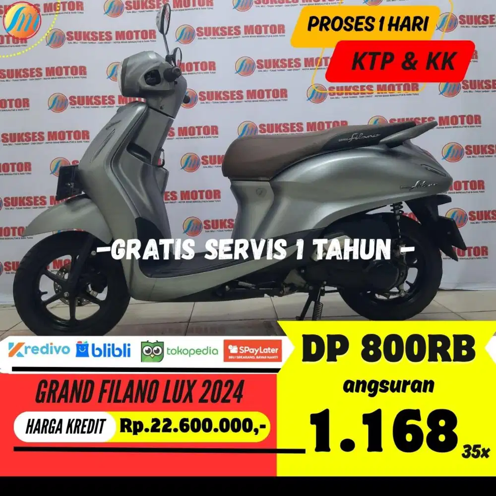 YAMAHA GRAND FILANO LUX 2024 DP PROMO 800RB ANGSURAN SANGAT TERJANGKAU