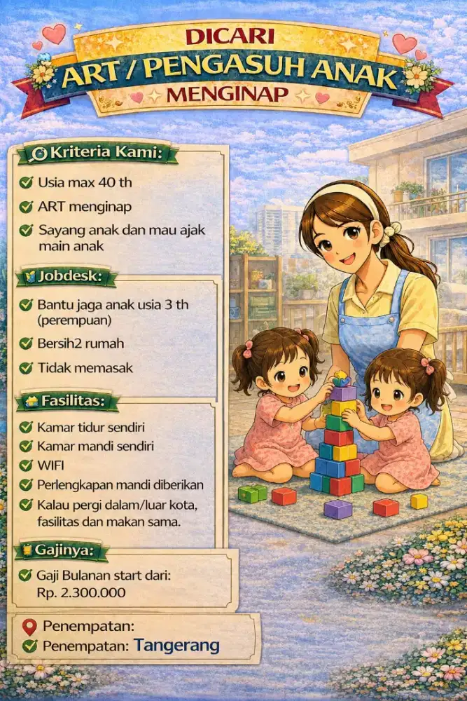 LOKER ART MENGINAP TANGERANG