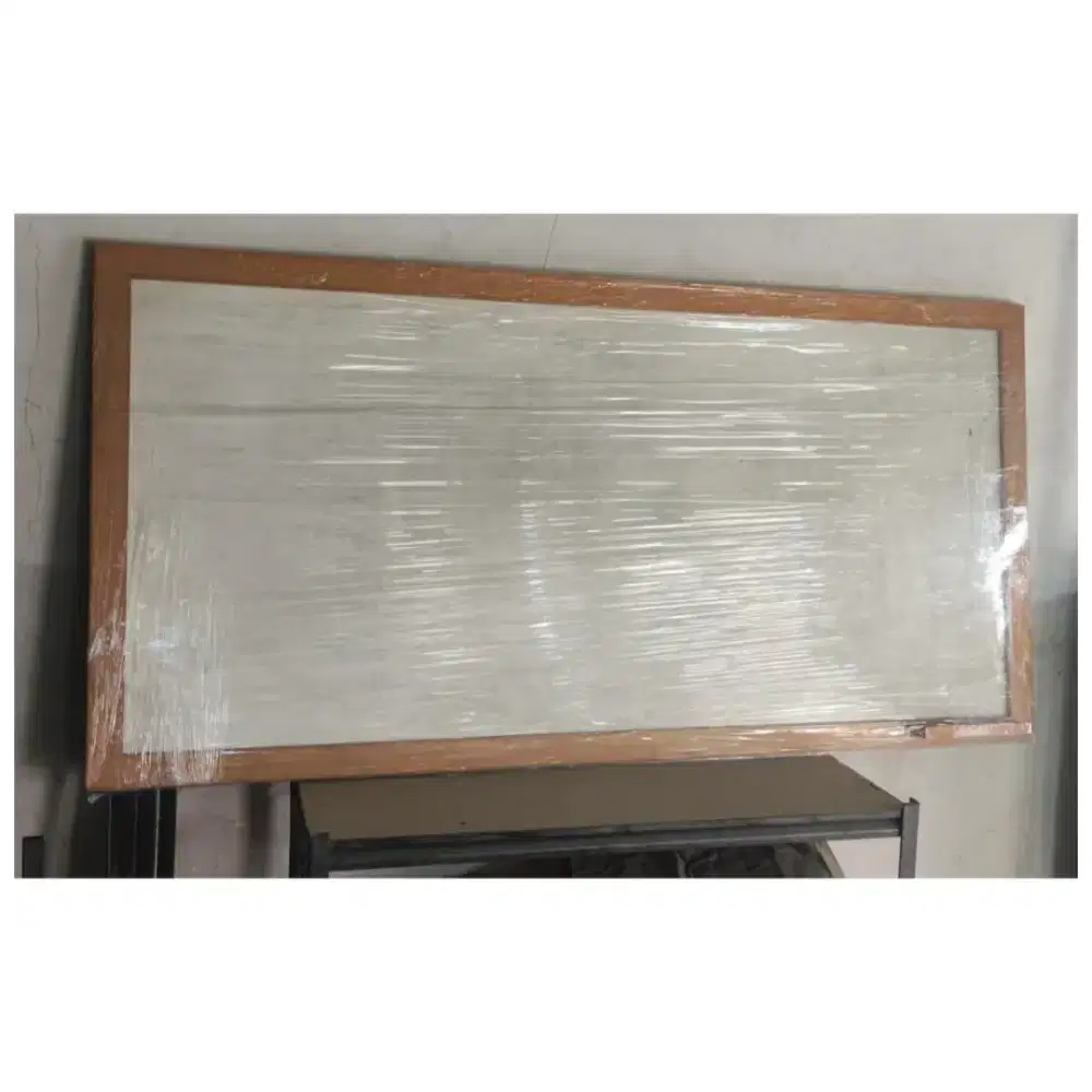 Papan Tulis Spidol Uk 120 x 240 cm Gantung Frame Kayu Whiteboard bekas
