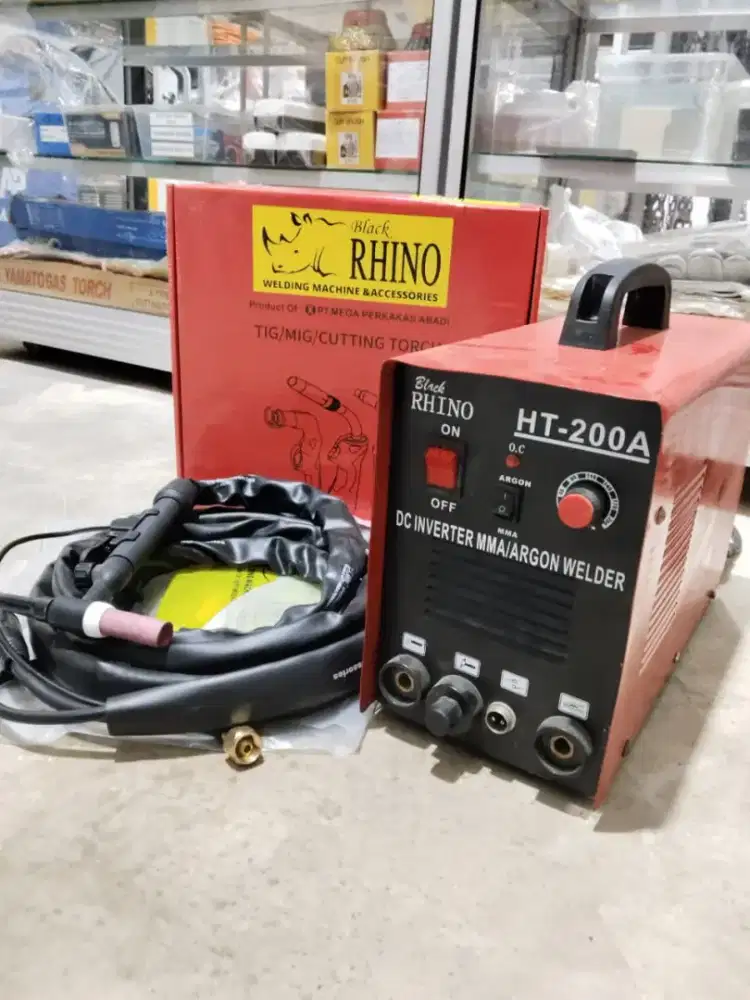 MESIN LAS BEKAS TIG ARGON 200A RHINO 1 PHASE GTAW RHINO LISTRIK DC