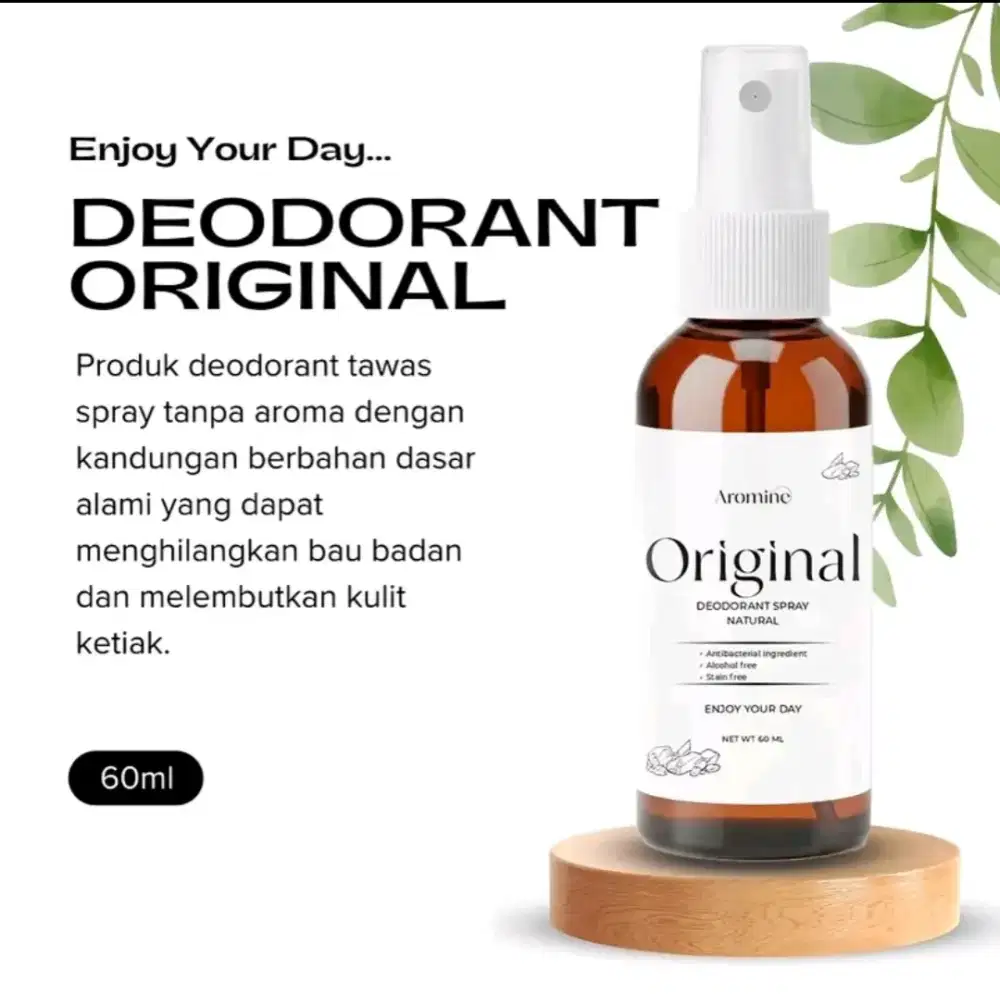 BPOM Deo Deodorant Tawas Spray Antiperspirant Tanpa Aroma Size Travel