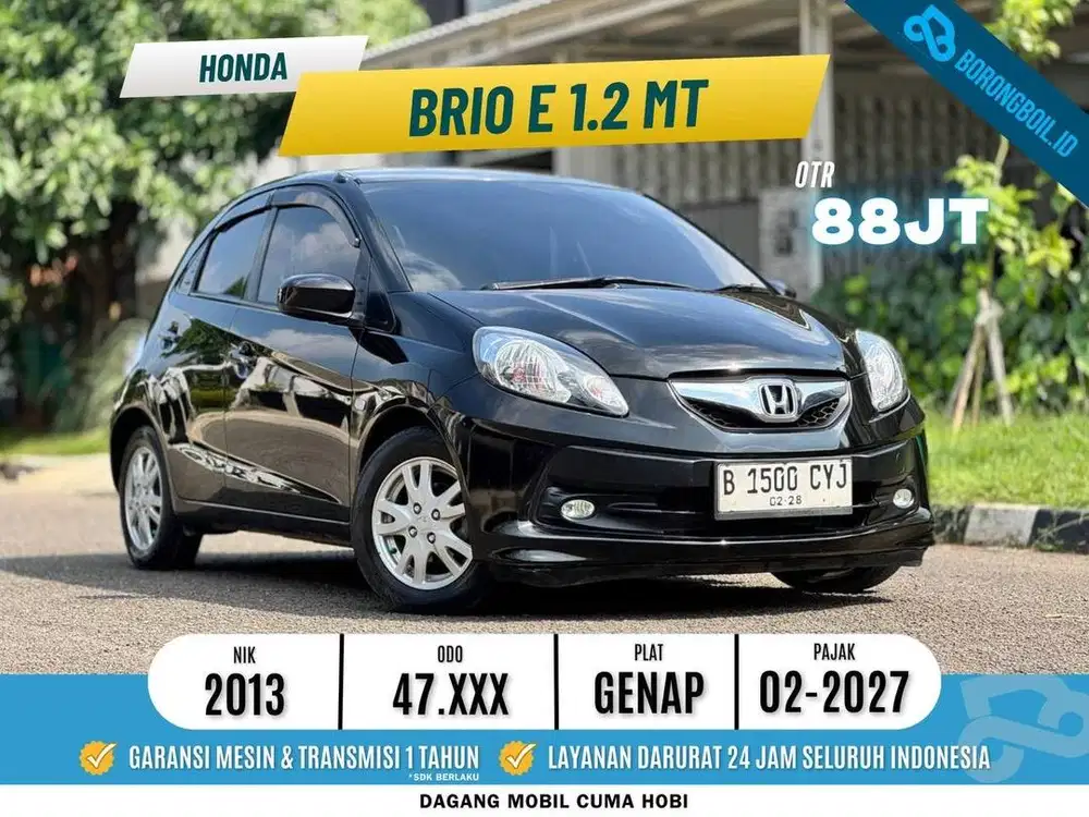 Honda Brio E 1.2 MT 2013 Hitam Low KM