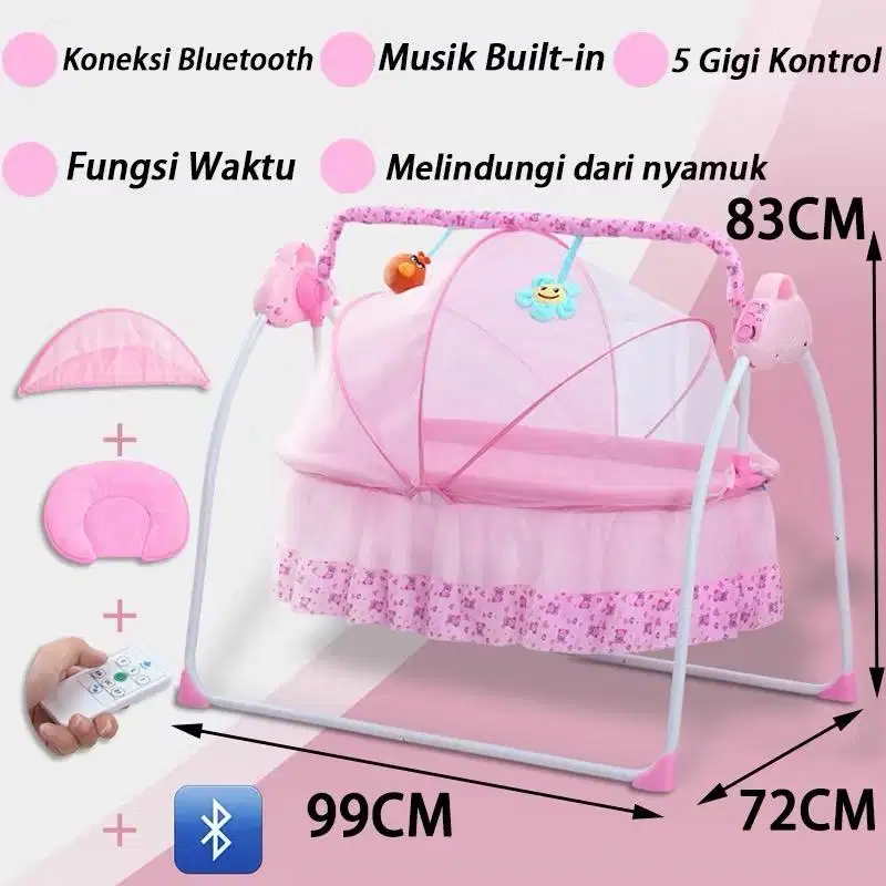 Ayunan bayi lucu pink