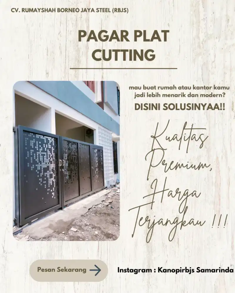 PAGAR CUTTING LASER MEWAH