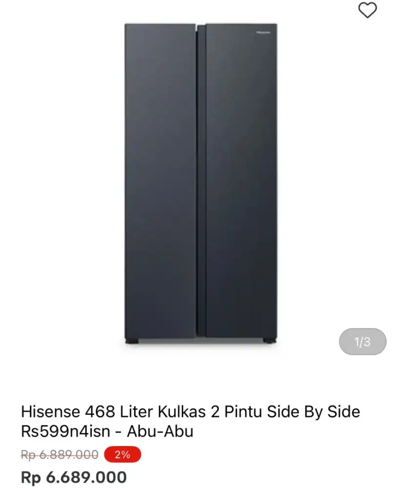 KULKAS HISENSE SBS RS599N4ISN 468LTR