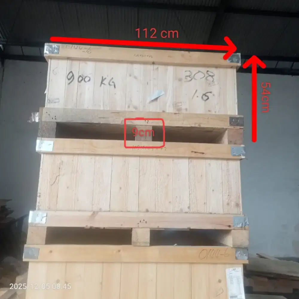 Obral cepat peti kayu PxLxT = 105cm x 105cm x 45cm