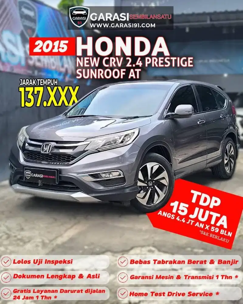 ‼️Pajak Panjang Honda CRV prestige Sunroof AT 2015