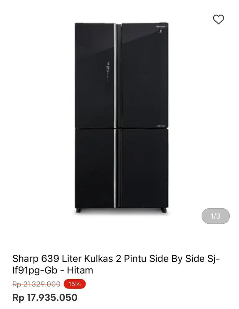 KULKAS SHARP MULTIDOOR 639liter