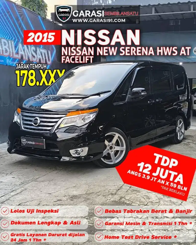 ‼️Pajak Panjang Nissan Serena HWS AT 2015