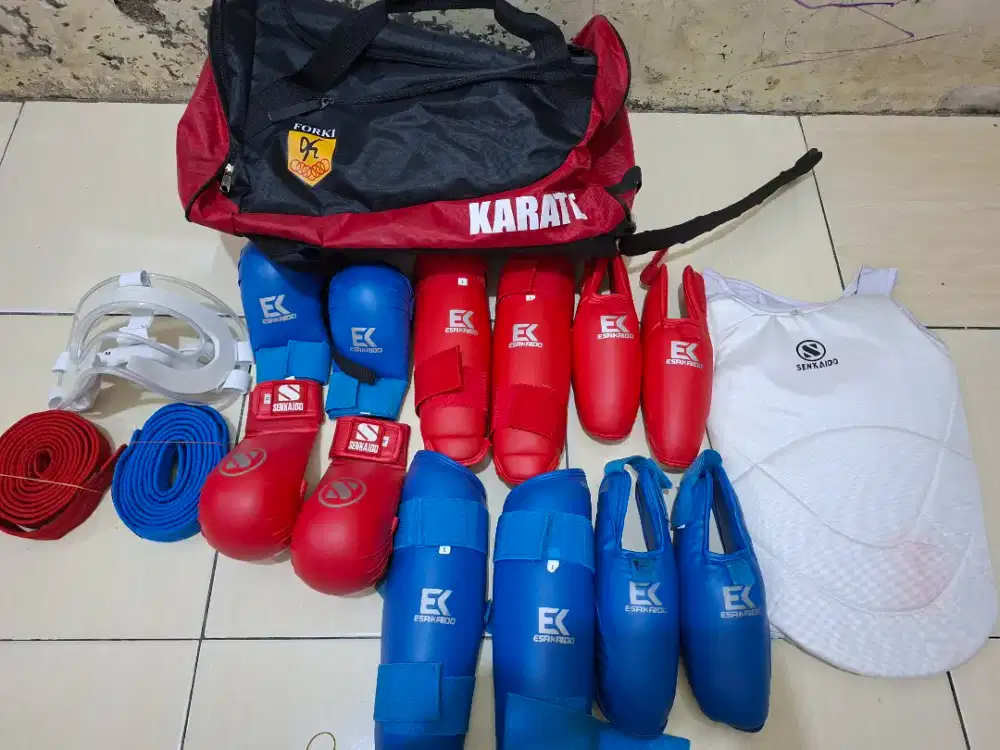 Alat kumite karate 1 set lengkap
