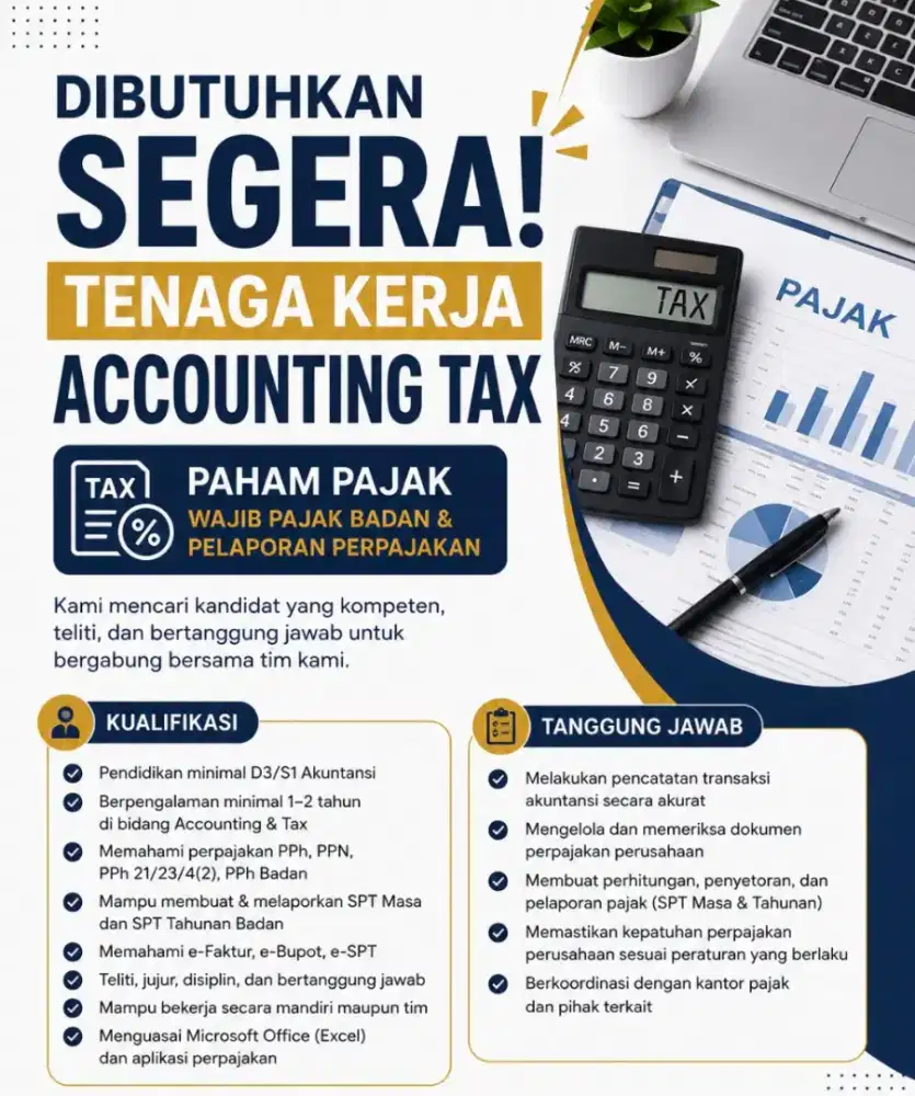 STAFF ACCOUNTING TAX PAHAM PAJAK