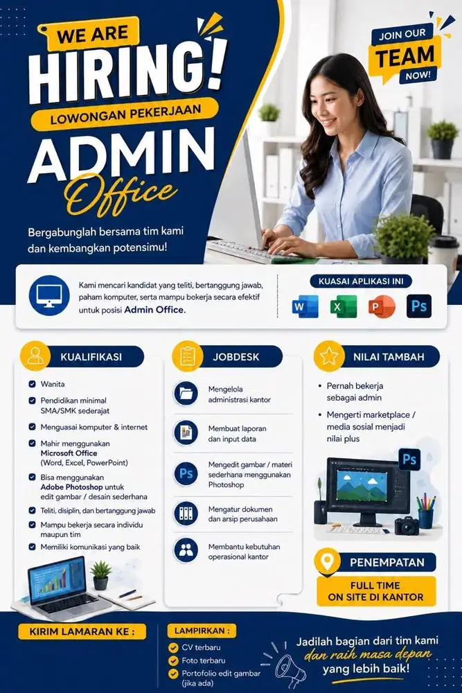 Lowongan kerja admin kantor