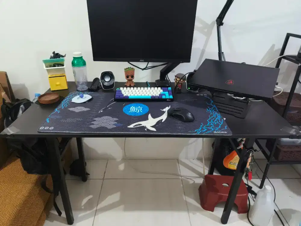 Meja lipat 120x60 - hitam