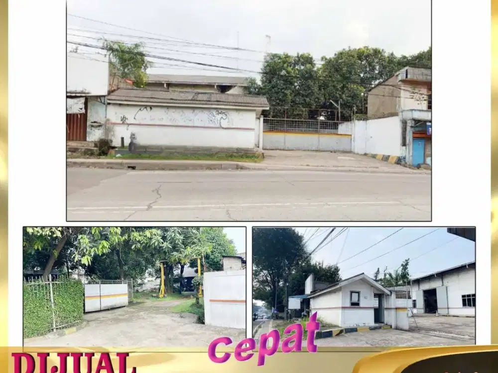 Dijual gudang murah luas 2.869 meter 1 lantai pinggir jalan serang tangerang