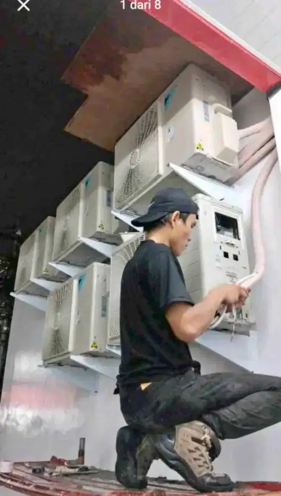 Service ac tidak dingin, bongkar pasang ac cuci ac tambah/isi freon