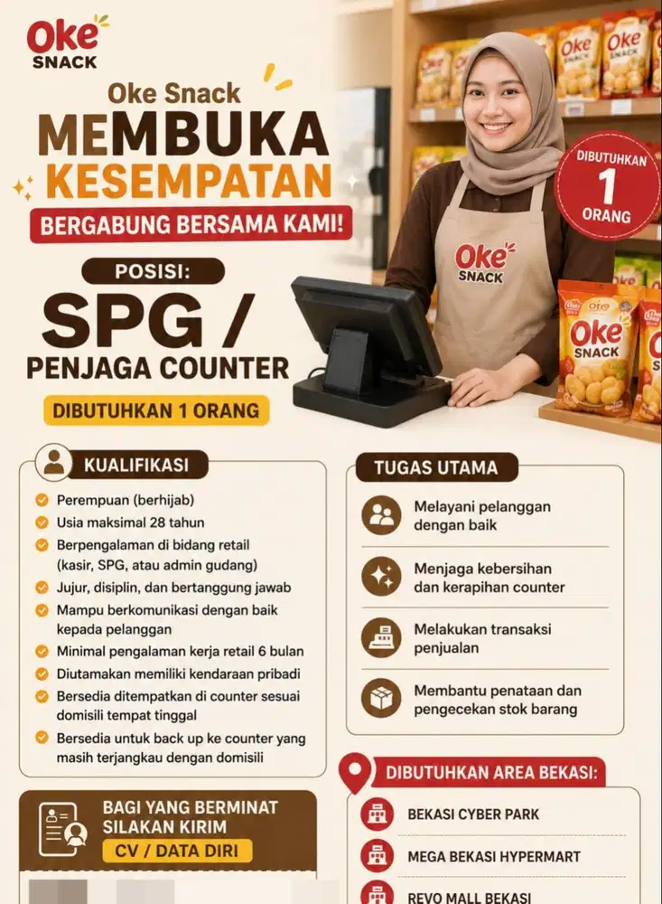 SPG COUNTER TOKO CEMILAN OLEH OLEH OKESNACK