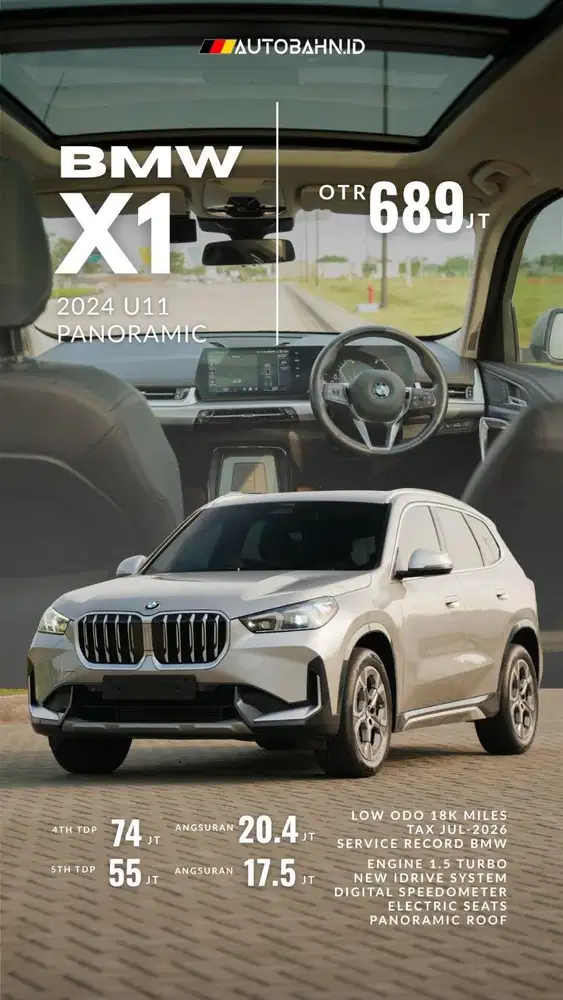 BMW X1 sDrive18i xLine 2024 New Model (U11) Panoramic
