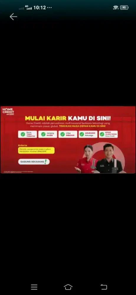 Lowongan Pekerjaan Sales Associate PT Home Credit Indonesia