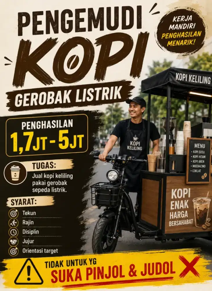 Penjual Kopi Gerobak Listrik