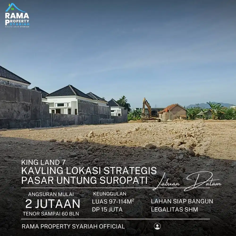 KAVLING UNILA PASAR UNTUNG SUROPATI DP MURAH